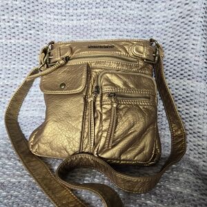 Montana West Metallic Gold Crossbody Bag | Vegan Leather